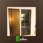 Kastdeur En Taatsdeur In Brons. Kastdeur Met Stalen Panelen In Brons. Taatsdeur Met Brons Glas. Op Maat Gemaakt Door Siebendesign.nl