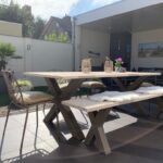 Stalen Onderstel Tuintafel En Tuinbank Op Maat, Siebendesign.nl, Tuinset Met Stalen Onderstel.