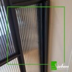 Taatsdeur met Canale glas op maat. Modern, retro en functioneel. By Siebendesign.nl