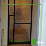 Taatsdeur met Canale glas op maat. Modern, retro en functioneel. By Siebendesign.nl