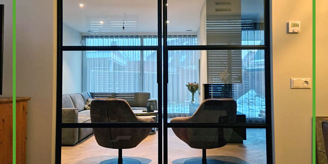 Maatwerk staal in uw interieur, taatsdeur, trapleuing, kapstok Siebendesign.nl