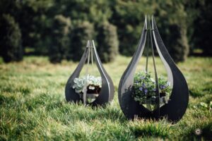 Bloembak of vuurkorf druppel, Tuinontwerp, tuinieren, plantenbak, bloemen, planten, tuinarchitect, tuinaanleg, siebendesign
